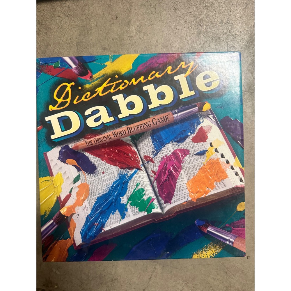Vintage Dictionary Dabble Original Word Bluffing Game Alna Party Board Game